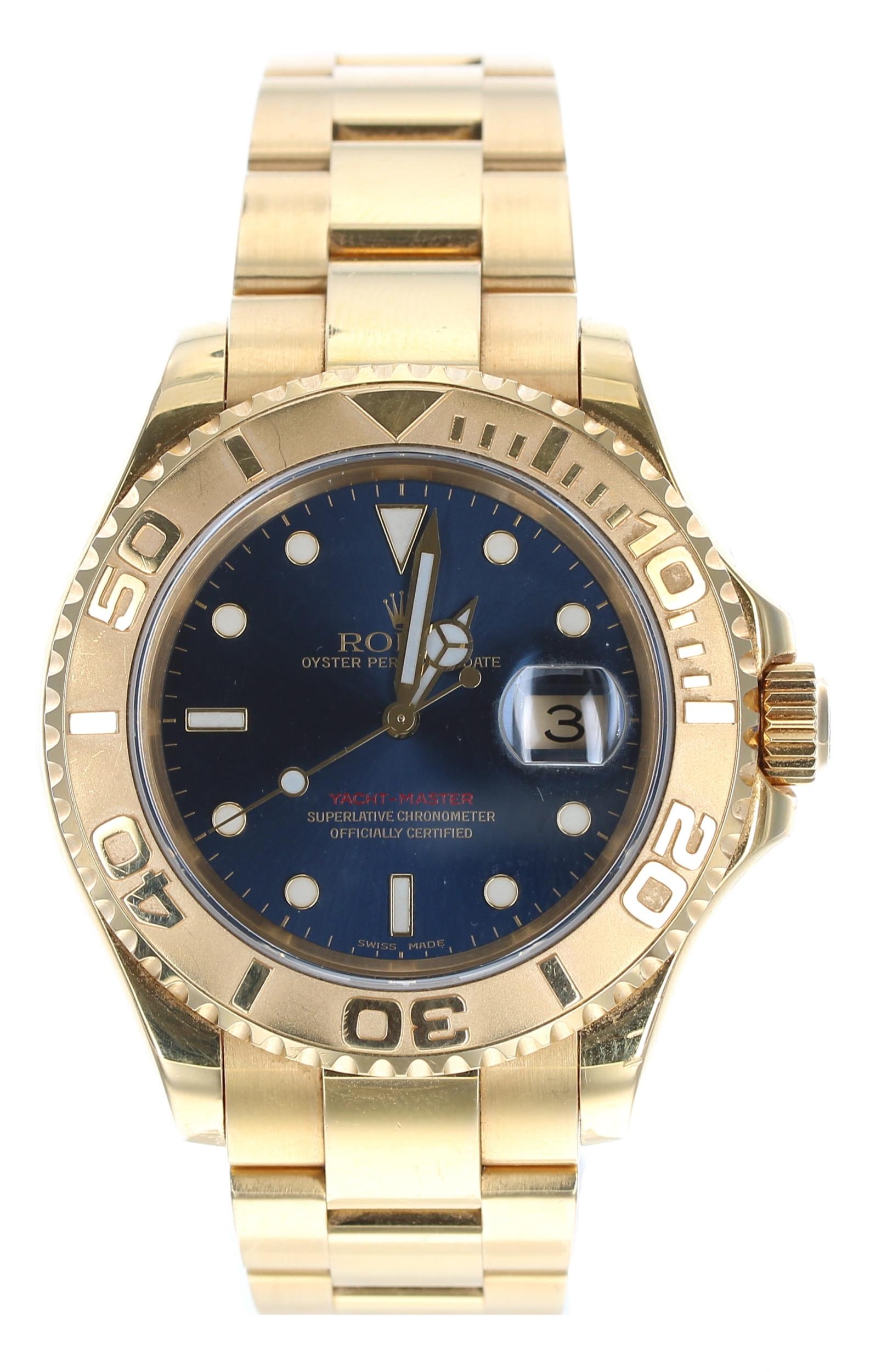 Rolex Oyster Perpetual Date Yacht-Master 18ct gentleman's wristwatch, ref. 16628B, serial no.