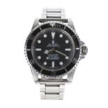 Rolex Oyster Perpetual Submariner stainless steel gentleman's wristwatch with a pointed crown