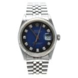 Rolex Oyster Perpetual Datejust stainless steel gentleman's wristwatch, ref. 16014, serial no.