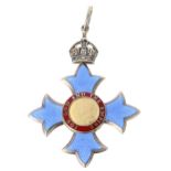 Order of the British Empire C.B.E medal, gilt and enamel, 53.9gm, width 63mm