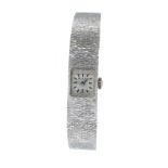 Bueche-Girod 18ct white gold lady's wristwatch, mechanical movement, 24.1gm, 11mm  ** with the