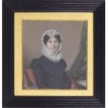 Jacques-Antione Arlaud (1668-1743) - Swiss, portrait miniature of a young lady, seated wearing