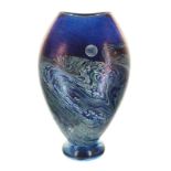David Wallace 'Moon' lustre art glass vase, 8" high