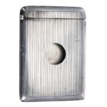 Sampson Mordan & Co. Ltd. silver engine turned cigarette case, with spring hinged cover and hinged