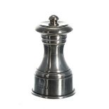 Victorian silver capstan pepper mill, with Peugeot Freres Brevetes grinder, maker's mark rubbed (