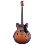 EART Standard Guitar semi-hollow body electric guitar; Finish: satin sunburst; Neck: good;