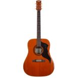 Eko Ranger 6 acoustic guitar, made in Italy; Finish: natural, impact damage to treble side lower