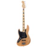 2015 Squier by Fender Classic Vibe 70s left-handed Jazz bass guitar, crafted in Indonesia; Body: