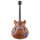 1960s Framus 5/114-52 Fret Jet hollow body electric guitar, made in Germany; Body: finish stripped