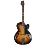 1960s Martin Coletti archtop guitar; Body: tobacco sunburst finish, minor checking and marks, body