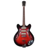 1963 Framus 5/116-54 New Sound hollow body electric guitar, made in Germany; Body: black rose