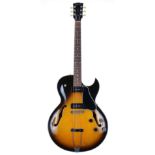 1992 Gibson ES135 semi-hollow body electric guitar, made in USA, ser. no. 9xxxxxx4; Body: two-tone