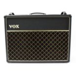 Early 1970s Vox AC30 guitar amplifier, made in England, ser. no. 2xxx3, vib/trem channel requires