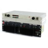 E.A.A. Square 100/ST power amplifier rack unit; together with three further rack units including a