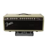 Fender Super-Sonic 100 guitar amplifier head, made in USA, with foot switch and dust cover