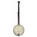 Good Gibson RB-175 five string banjo, with 11" skin and mother of pearl dot inlay to the