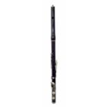 Blackwood flute by and stamped Hawkes & Son, Denman Street, Piccadilly Circus, London, with eight