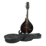 Tanglewood pear shaped mandolin labelled Union Series, model no. TWM OS VSG, ser. no. WE130701520,