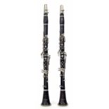 Pair of Besson Westminster clarinets, ser. nos. 190249 and 194244A, case