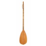 Contemporary seven string Chinese style folk lute, 45" long overall