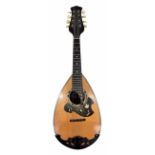 Neapolitan mandolin labelled Suzuki Mandolin, Kiso Suzuki Violin Co., Ltd, Japan