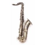 Buffet Crampon & Cie á Paris silver plated C-melody saxophone inscribed Evette & Schaeffer, ...Paris