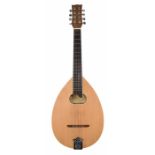 Contemporary pear shaped mandola, unlabelled, gig bag