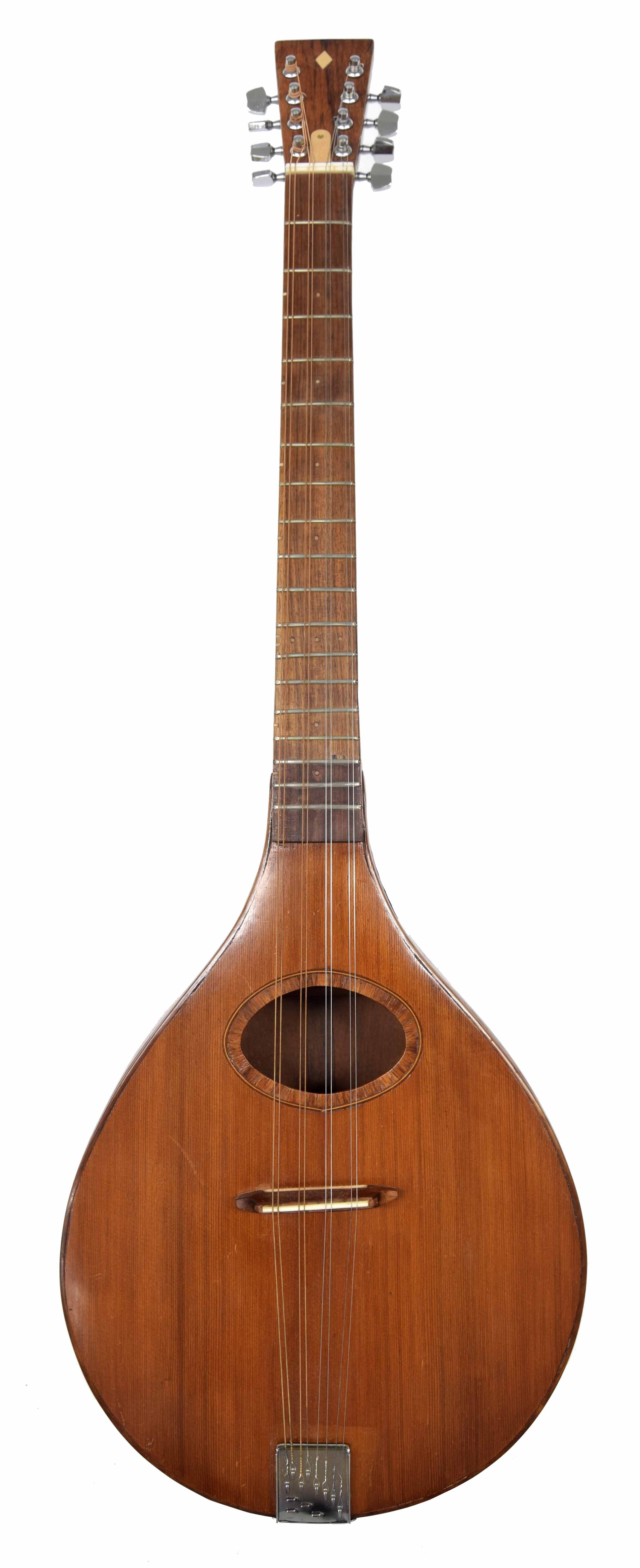 Old mandola, unnamed, with associated soft case