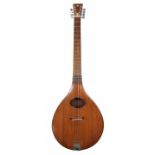 Old mandola, unnamed, with associated soft case