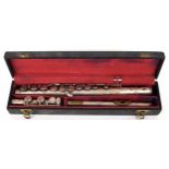 Noblet Artist silver plated flute belonging to Peter King, ser. no. 16285 with case
