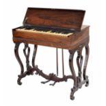 Melodion or reed organ by George Prince and Company, Buffalo N.Y., circa 1855, the case of rosewood,