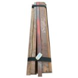 Eighteen planks of Pernambuco bow making wood, six grade B, six grade C and six grade D (18)