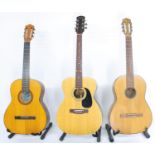 Besson Aristone G110A nylon string guitar, soft bag; together with a Vittoro nylon string guitar,