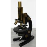 Carl Zeiss Jena lacquered and brass microscope, serial no. 174743