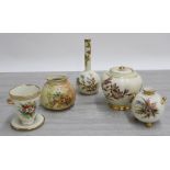 Royal Worcester - selection of blush ivory and similar pieces to include a lobed jar with cover