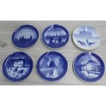 Royal Copenhagen - selection of Christmas and anniversary plates including 1975 bi-centenary, 1976