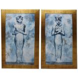 A large pair of prints after paintings by Dennis Carney - 'Egyptian Antiquity I' and 'Egyptian