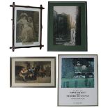 Vintage Sotheby's sale advertisement poster 'Impressionist and Modern Paintings' 1987, framed 24"