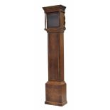 Contemporary walnut grandmother clock with 8" square painted dial signed C. Ingrams, Haslemere, with