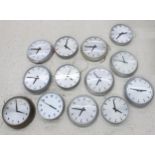 Thirteen various Synchronome slave dials (13)
