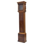 Contemporary walnut grandmother clock with 8" square painted dial signed C. Ingrams, Haslemere, with