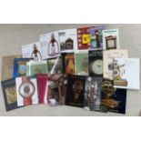 Quantity of miscellaneous horological paperback books and specialist horological auction