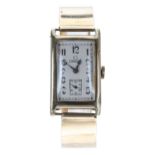 Omega 9ct rectangular gentleman's wristwatch, import hallmark for Edinburgh 1930, serial no.
