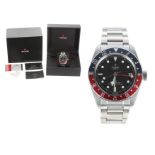 Tudor Black Bay GMT automatic stainless steel gentleman's wristwatch, reference no. 79830RB,