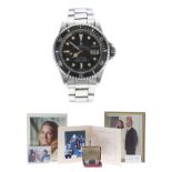 Interesting Rolex Oyster Perpetual Date Submariner 'Single Red' stainless steel gentleman's