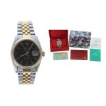Rolex Oyster Perpetual Datejust gold and stainless steel gentleman's wristwatch, reference. 16233,