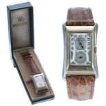 Rare Rolex Prince Brancard 9ct bicolour gentleman's wristwatch, reference no. 971U, import hallmarks