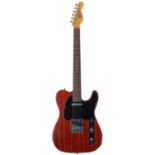 2020 Hansen Guitars T-Style electric guitar, made in Denmark, ser. no. 4x9; Body: tangerine stain