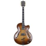 1961 Hofner Committee Thin hollow body electric guitar, made in Germany, ser. no. 1xx6; Body: