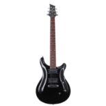 2021 Harley Benton CST-24 Deluxe electric guitar, made in Vietnam; Body: black finish on mahogany;